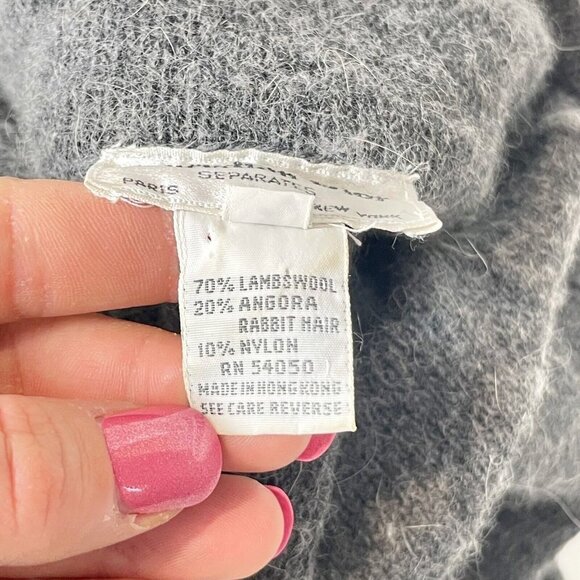 Christian Dior Womens Vtg Wool Blend Sweater Colorblock S Long Sleeve 80s 90s - Picture 4 of 6